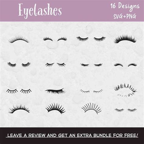 Eyelashes Svg Bundle Cut Files Eyelash Svg Eyelash Png Face Svg