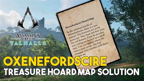 Assassins Creed Valhalla Oxenefordscire Treasure Hoard Map Solution Youtube