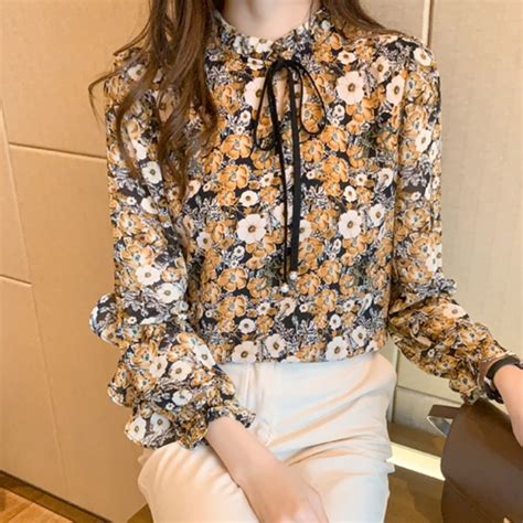 Jual Tm Atasan Blossom Tie Neck Import Shopee Indonesia