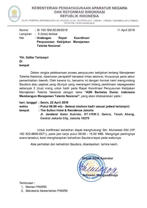 contoh surat undangan rapat beserta template formatnya dealls