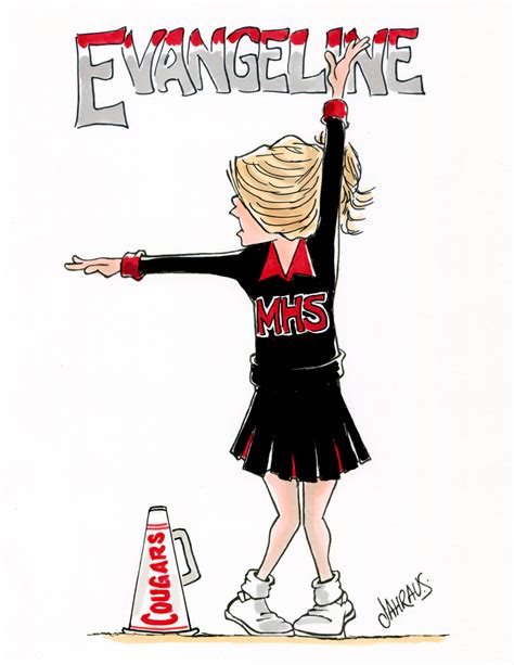 Cheerleader Cartoon | Fun Gift for Cheerleader