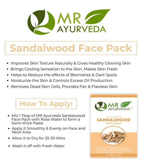 Mr Ayurveda Sandalwood Powder And Calamine Clay Powder Face Pack Masks 200 Gm Pack Of 2 Buy Mr