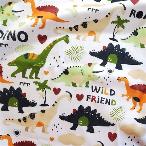 Dinosaur Fabric - Etsy