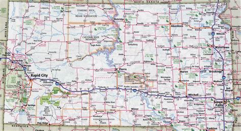 Road Map Of South Dakota