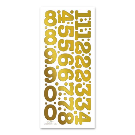 30mm Numbers Gold Self Adhesive Peel Off Stickers — Katy Sue Designs