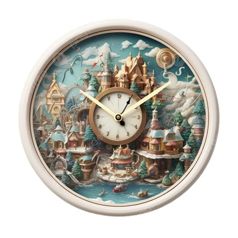 The Crismistmas Clock Transparent Background Clock Time Alarm Clock