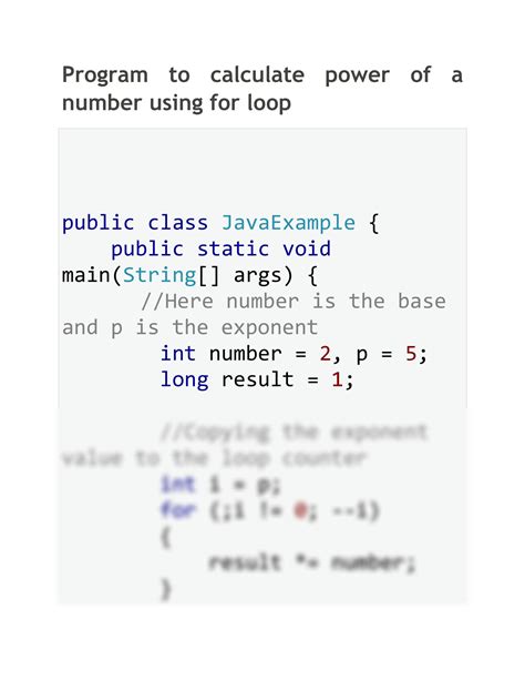 Solution Power Of A Number Using Loop Studypool