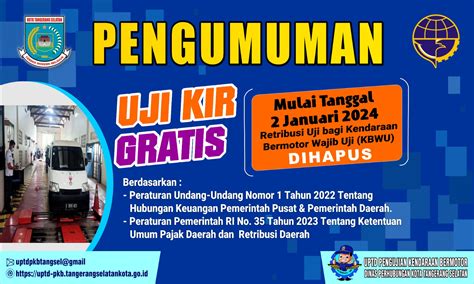 Mulai 2 Januari 2024 Uji Kir Di Tangsel Bebas Biaya Retribusi Atau