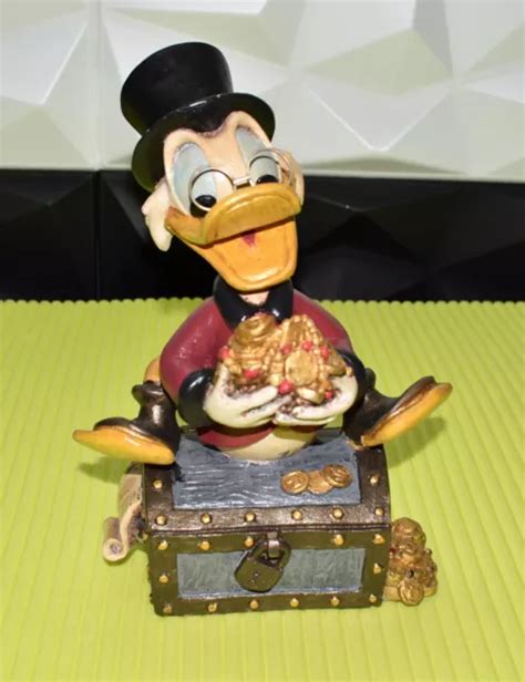 EXTREM SELTENE DISNEY Scrooge McDuck Dagobert Duck Mit Schatztruhe