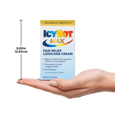 Buy Icy Hot Max Strength Pain Relief Cream With Lidocaine Plus Menthol Oz Online At Lowest