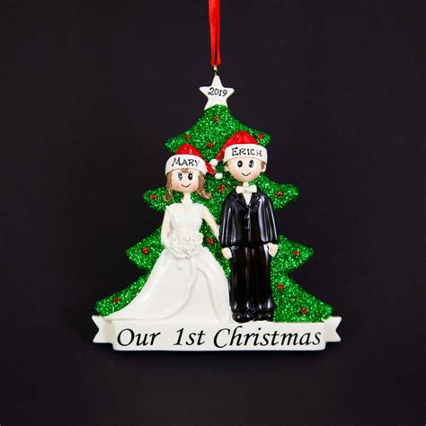 First Christmas Personalized Ornament Married Couple S St Etsy