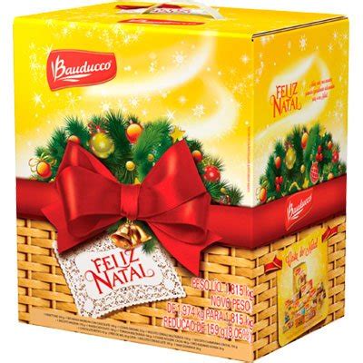 Cesta De Natal Pequena C Itens Bauducco Coffee Break