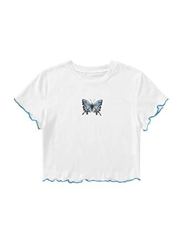 Best Blue Butterfly Crop Top For Your Next Summer Event