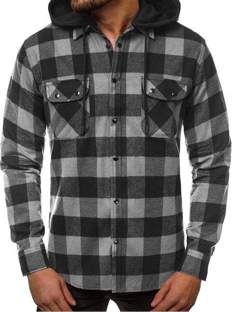 Flanell Hemden Herren Outdoorjacke Holzf Llerhemd Flanellhemd