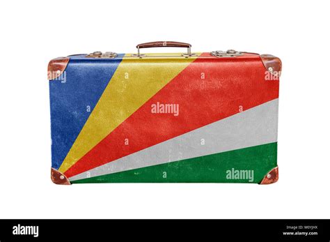 Vintage Suitcase With Seychelles Flag Stock Photo Alamy