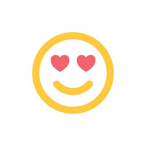 Sonrisa Icono Cara Feliz Enamorado Sonriente Emoji Pegatina Amarilla