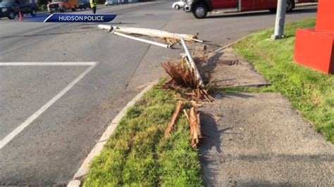 Motorist Flees Crash Scene After Car Hits Pole