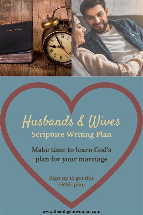 Scripture Writing Plan Scriptures About Husbands And Wives The