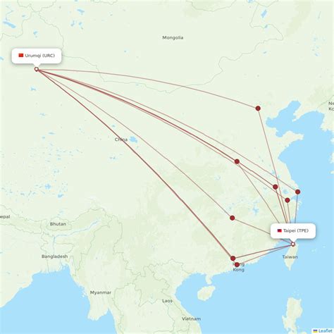 Flights From Taipei To Urumqi Tpe To Urc Flight Routes