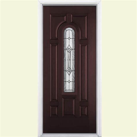 Masonite 36 In X 80 In Providence Center Arch Merlot Mahogany Grain