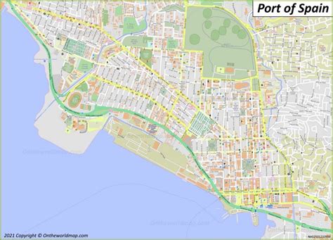 Port of Spain Map | Trinidad and Tobago | Maps of Port of Spain