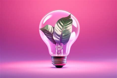 Premium Ai Image Green Energy Concept Light Bulb With Leaves