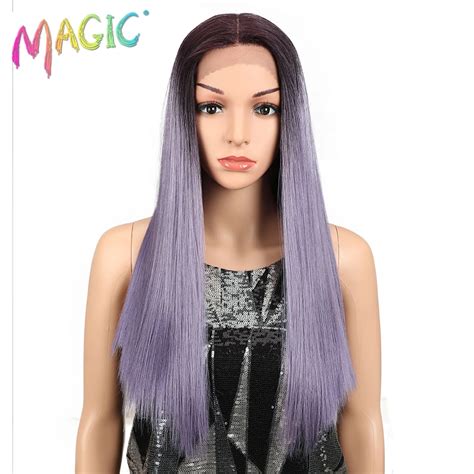 Magic Hair 20inch Synthetic Lace Front Wigs Straight Middle Part Lace