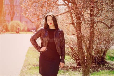 Beautiful Brunette Poses For Photos Stock Image Image Of Makeup Brunette