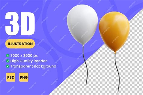 Premium PSD | Balloon number 17 3d icon illustrations