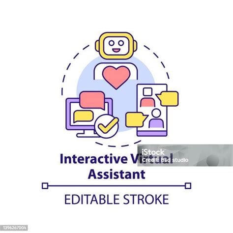 Interactive Virtual Assistant Concept Icon Stock Illustration Download Image Now Abstract