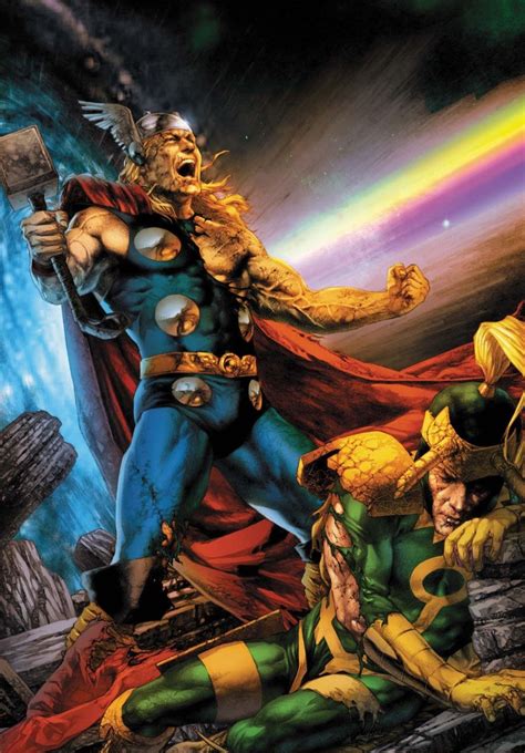 Thor Vs Loki Thor Comic Art Thor Art Comic Heroes Marvel Heroes