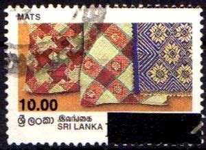 Stamp Mats Overprinted Sri Lanka Handicrafts Mi LK 1604 Sn LK 1548