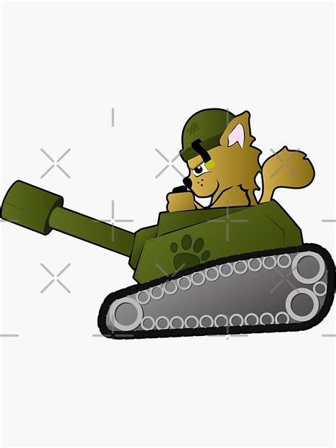 "CAT TANK!!!" Sticker by Mehdals | Redbubble