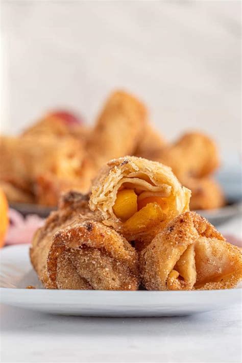 Peach Cobbler Egg Rolls Flavor Mosaic