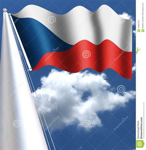 Flag Of The Czech Republic Stock Illustration Illustration Of National