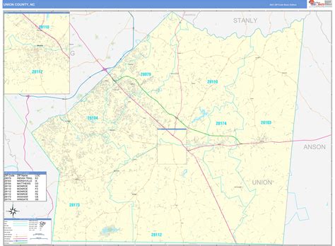 Chowan County Nc Zip Code Wall Map Basic Style By Marketmaps 678