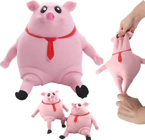 Squishy Pig Stress Squeeze Toy Anti Anxiety Funny Pink Pig Toy Rebound