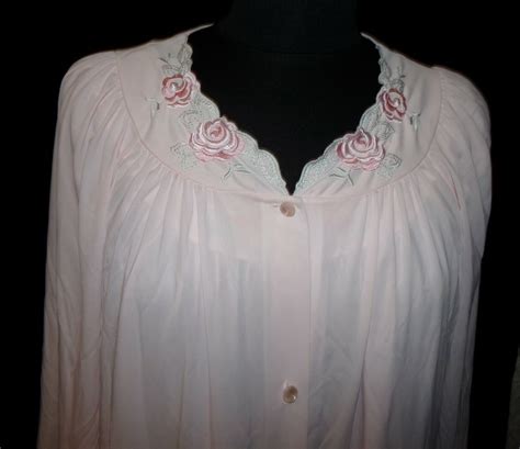 Shadowline 2 Pc Nightgown Lingerie Light Pink Night G Gem