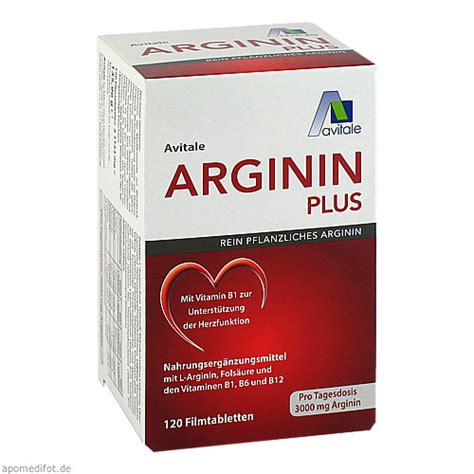 Arginin Plus Vitamin B1 B6 B12 Folsäure 120 St