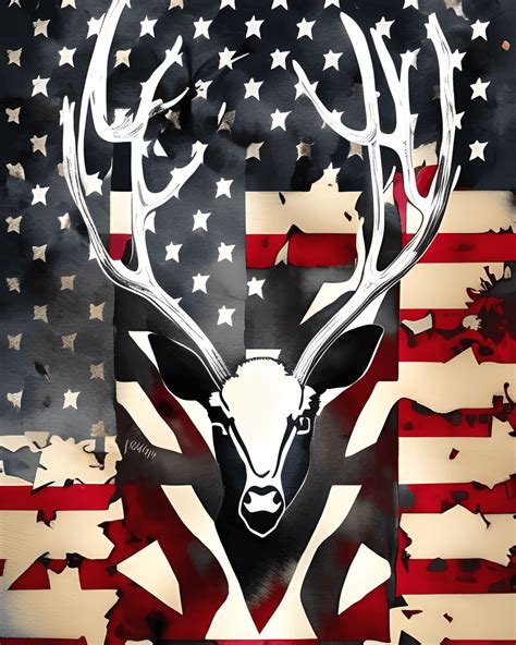 Silhouette American Flag Decal · Creative Fabrica