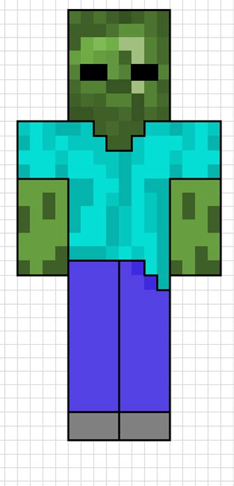 Minecraft Zombie Pixel Art