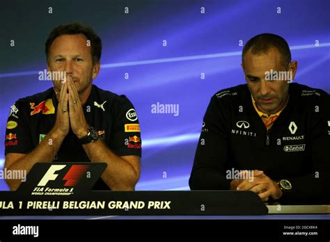 L To R Christian Horner GBR Red Bull Racing Team Principal And