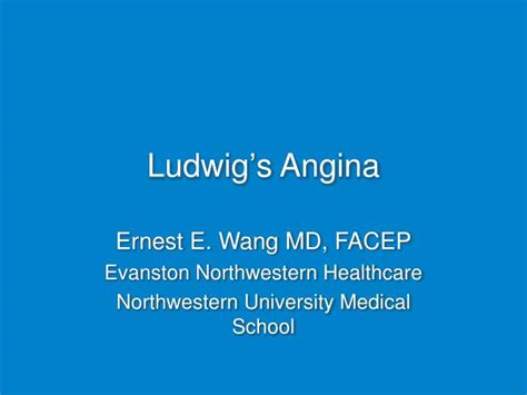 Ppt Ludwig ’ S Angina Powerpoint Presentation Free Download Id 153774