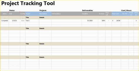 Project Tracker Excel Template Free Download Of Project Tracking ...