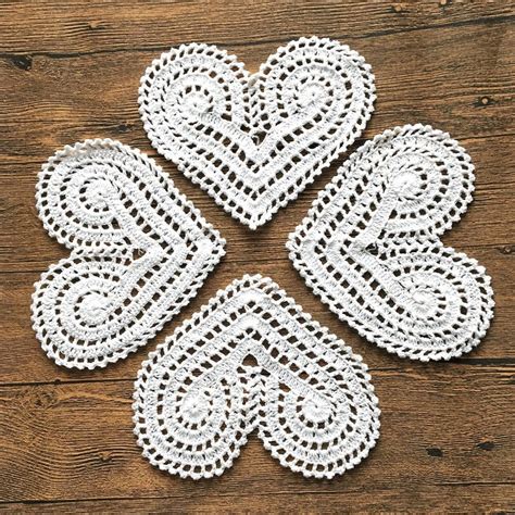 Crochet Heart Doilies Crochet For Beginners