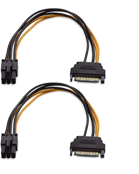 Cable Matters 2 Pack 6 Pin Pcie Extension Cable 10 Inches Pcie To Pcie Power