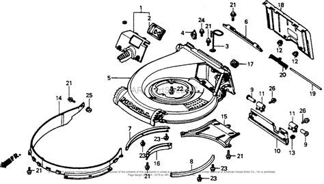 Honda Hr216 Sxa Lawn Mower Jpn Vin Macr 1000001 Parts Diagram For Cutter Housing