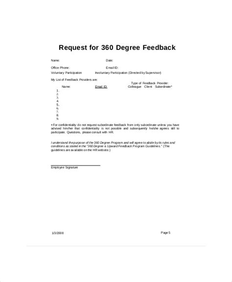 FREE 7+ Sample 360-Degree Feedback Forms in MS Word | PDF