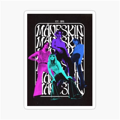 M Neskin Vintage Colorful Poster Sticker By Jinhux Redbubble