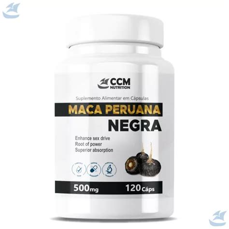 Suplemento en cápsulas CCM NUTRITON Maca Peruana Negra Black testo maca